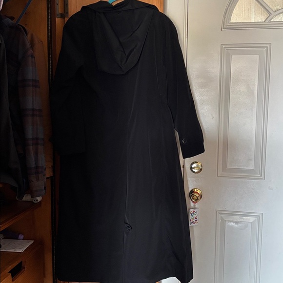 Vintage London Fog Black Coat with removable Plaid lining size 8 - Picture 7 of 8